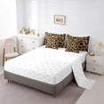 thumbnail image 3 of Leopard Queen Bedding Set 7 Piece Cheetah Print Comforter Set With Sheets African Safari Animal Skin Bed In A Bag For Kids Adults Brown Spots Bed Set Reversible, 3 of 5