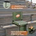 thumbnail image 2 of Nalone Stadium Seats for Bleachers with Back Support, Bleacher Seats with Backs and Extra Thick Padded Cushion, Includes Shoulder Straps Carry Handle, and Cup Holder Side Pockets (Green), 2 of 7