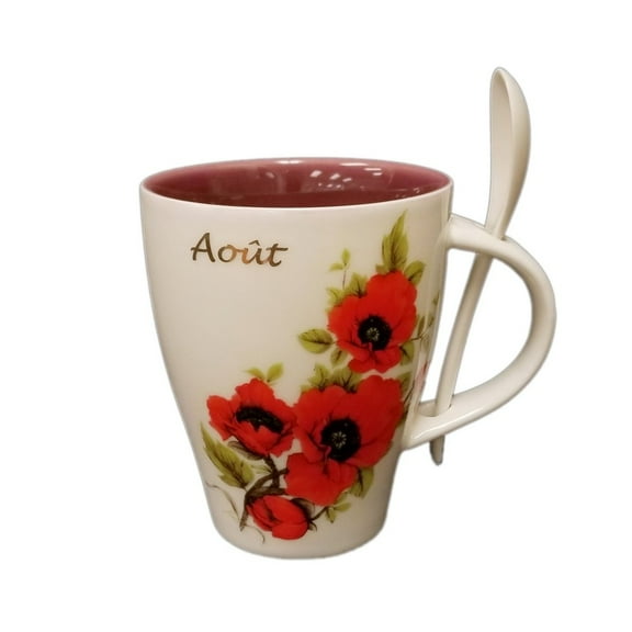 Aout Pavot Cup and Spoon Set