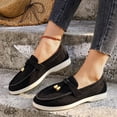 thumbnail image 5 of Women’s Casual Loafers, Fashionable Low-Top Flat Shoes, Comfortable Soft Faux Material, Versatile Slip-On Design, Elegant Tassel Detail, Perfect for Everyday Wear and Outdoor Leisure Black, 5 of 9