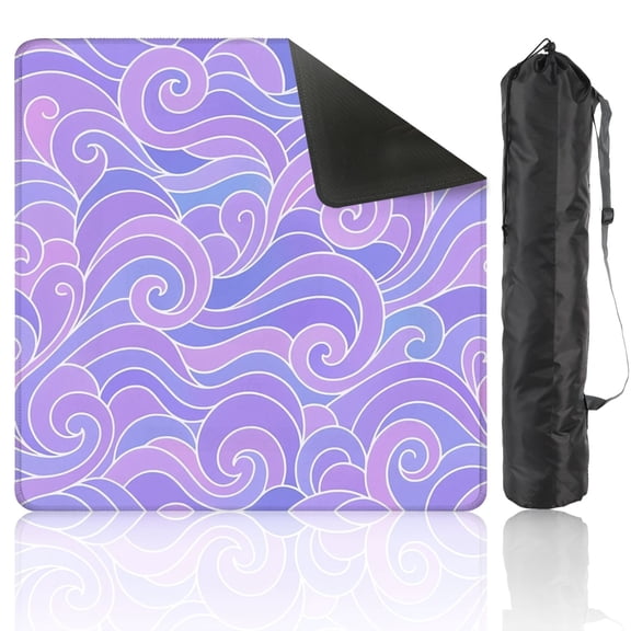 Mahjong Mat 31.5" x 31.5" Pink purple violet Valentines day texture wavy curly Anti-Slip and Noise Reduction Symmetry Design Mahjong Tiles Table Cover for Dominoes Poker Card Board and Tile Games