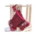 thumbnail image 6 of 1 Pairs Winter Warm Gloves Faux Rabbit Fur Fingerless Gloves, Thumbhole Warmers Mittens Half Finger Gloves, 6 of 8