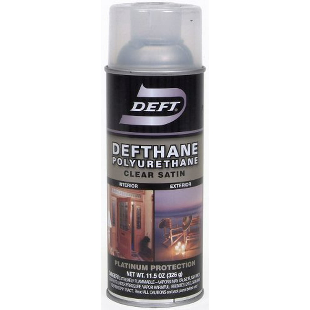 Deft Defthane Interior Exterior Clear Polyurethane Satin Spray, 11.5