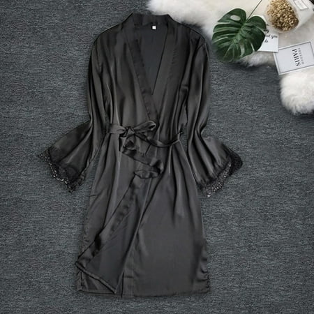 

Bessbest New Intimates Lingerie Night Silk Nightdress Pajamas Women Dress Sleepwear Satin