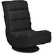 thumbnail image 1 of Costway Silla a ras de suelo giratoria a 360°, silla de gaming regulable en 5 posiciones, sillón con respaldo cómodo, silla para videojuegos para adultos, negro, 1 of 5