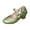 Green, variant on Kids Elegant Bow Block Heel Shoes Girls, Adjustable Strap Soft-Sole Low-Heel Princess Shoes for Spring & Summer