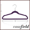 thumbnail image 5 of Casafield 50 Velvet Kid's Hangers for Children's Clothes, 14" - Purple, 5 of 7