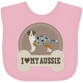 thumbnail image 3 of Inktastic Australian Shepherd Toy Aussie Boys or Girls Baby Bib, 3 of 4