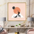 thumbnail image 2 of Designart 'Modern Minimalist Mountain Moon and Sun' Modern Framed Canvas Wall Art Print, 2 of 5