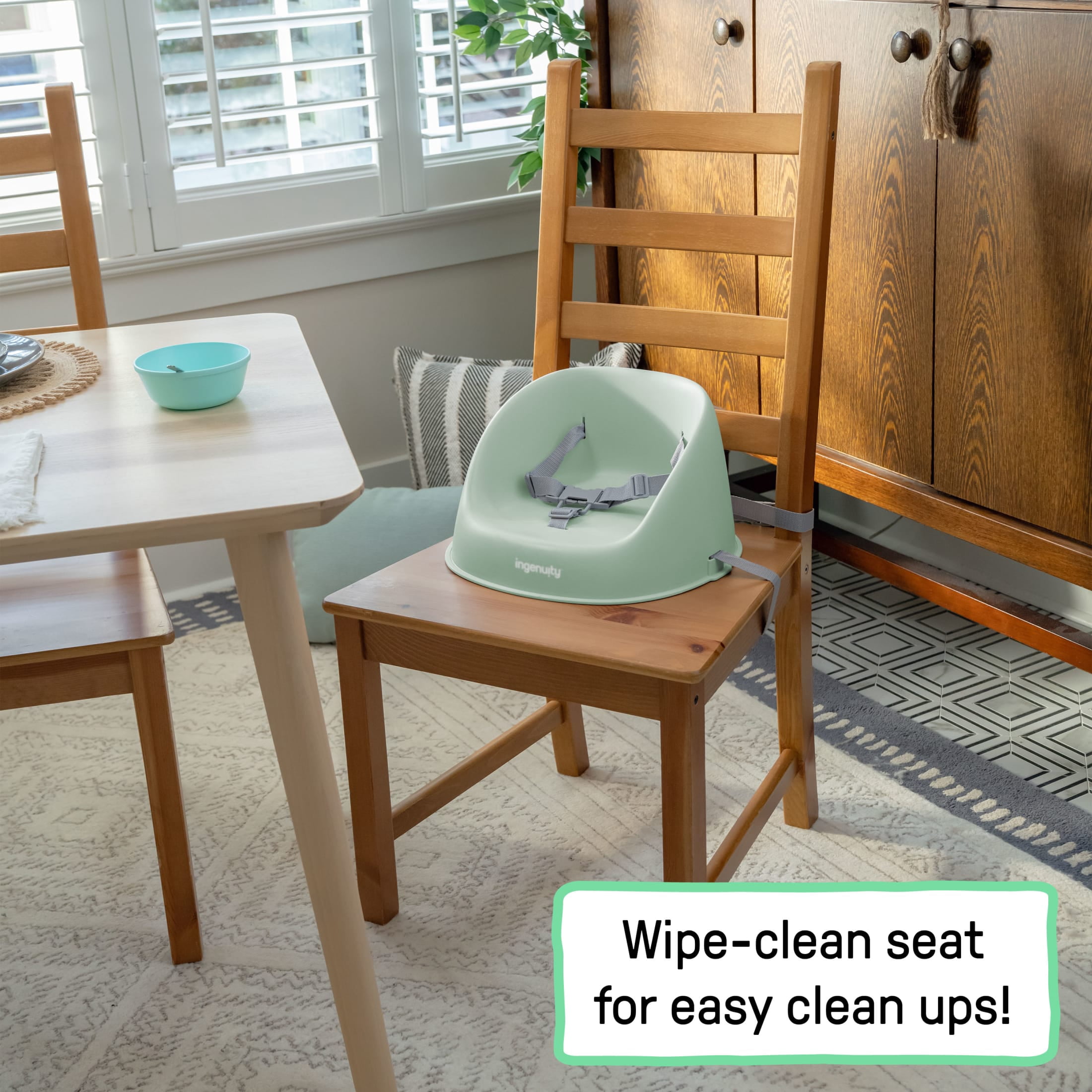 Ingenuity My Spot Easy-Clean Baby Booster Seat Feeding Chair - Green