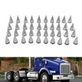 thumbnail image 4 of Lug Nut Cover 33mm Chrome Spiked Lug Nut Cover Plastic Flanged Anti Rust Screw On Lug Nut Cap for Trucks Trailers, 4 of 7