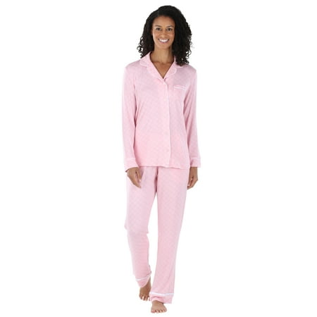 

bSoft Women and Women s Plus Long Sleeve Pajama 2-Piece Female Pant Set