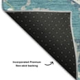 thumbnail image 5 of Addison Rugs Mayfield Premium Machine Washable Traditional Oriental Teal Rectangle Rug, 10' x 14', 5 of 6