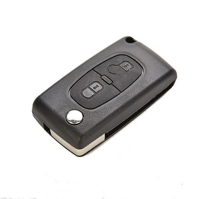 Reemplazo de carcasa de llave abatible remota de plástico de 2 botones para Peugeot 207 307 308 sin cortar ZefeiWu 1327533468961