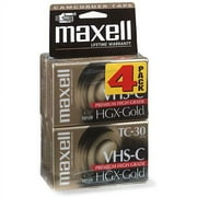 Maxell TC 30 VHS C Videocassettes 4 pack