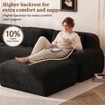 thumbnail image 4 of IDEALSOUL Sectional Sofa, 118" L-Shaped Modular Cloud Couch, Unique Chenille Fabric Couches and Sofas, Compression Sofa No Assembly Required(Black), 4 of 13