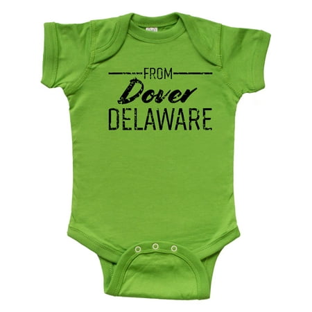 

Inktastic From Dover Delaware in Black Distressed Text Gift Baby Boy or Baby Girl Bodysuit