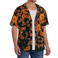 thumbnail image 2 of Balery Daisies Camisa Casual de Manga Corta con Botones para Hombre, Texturizada, Estilo Cubano, para Playa, Verano-Medium, 2 of 5