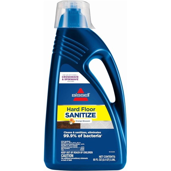 Hard Floor Sanitize Formula, 2504L, 80 Fl Oz CrossWave & Spinwave, Use on Sealed Hard Floors, Orange Bloosom