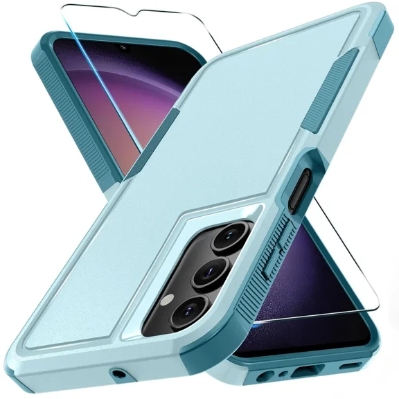 Starshop Samsung Galaxy S26 Ultra Case Phone Cover Shockproof Case With Glass Screen - Teal