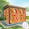 thumbnail image 6 of Outdoor Curtains for Patio Waterproof, Orange Yellow Outdoor Privacy Panels Grommet, Modern Ombre Abstract Aesthetic Art Blackout Outside Curtains for Porch/Cabana/Pergola/Gazebo 54"x95", 1 Panel, 6 of 8