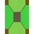 thumbnail image 1 of Ahgly Company Machine Washable Indoor Rectangle Transitional Dark Lime Green Area Rugs, 4' x 6', 1 of 7