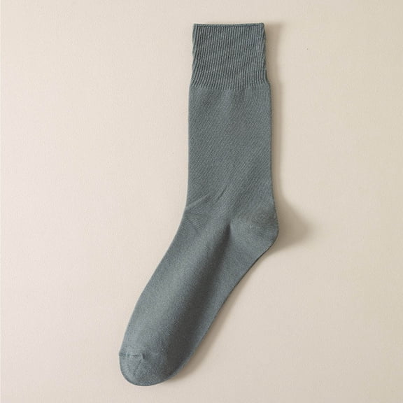 Helii Women's Thin Loose Fit Crew Socks, Soft Cotton Wide Stretchy Seamless Toe Socks for Everyday Comfort, Shoe Size 6-9