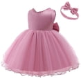 thumbnail image 2 of Vestido NSSMWTTC para niñas pequeñas, vestido rosa empolvado con volantes, 6-12 m, 2 of 7