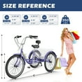 thumbnail image 5 of FICISOG Adult Tricycles for Women, 24 Inch 7 Speed 3 Wheel Bike for Adult w/Large Basket, Double-Wall Wheel Rims, Cruiser Trike for Seniors Shopping Picnic, 5 of 9