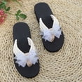 thumbnail image 5 of RotHome Women Bow Sandals Rhinestone Flip Flops Cute Boho Beach Thong Open Toe Summer Wedge Sandals Dressy Casual Bling Vacation Outfits for Women, 5 of 9