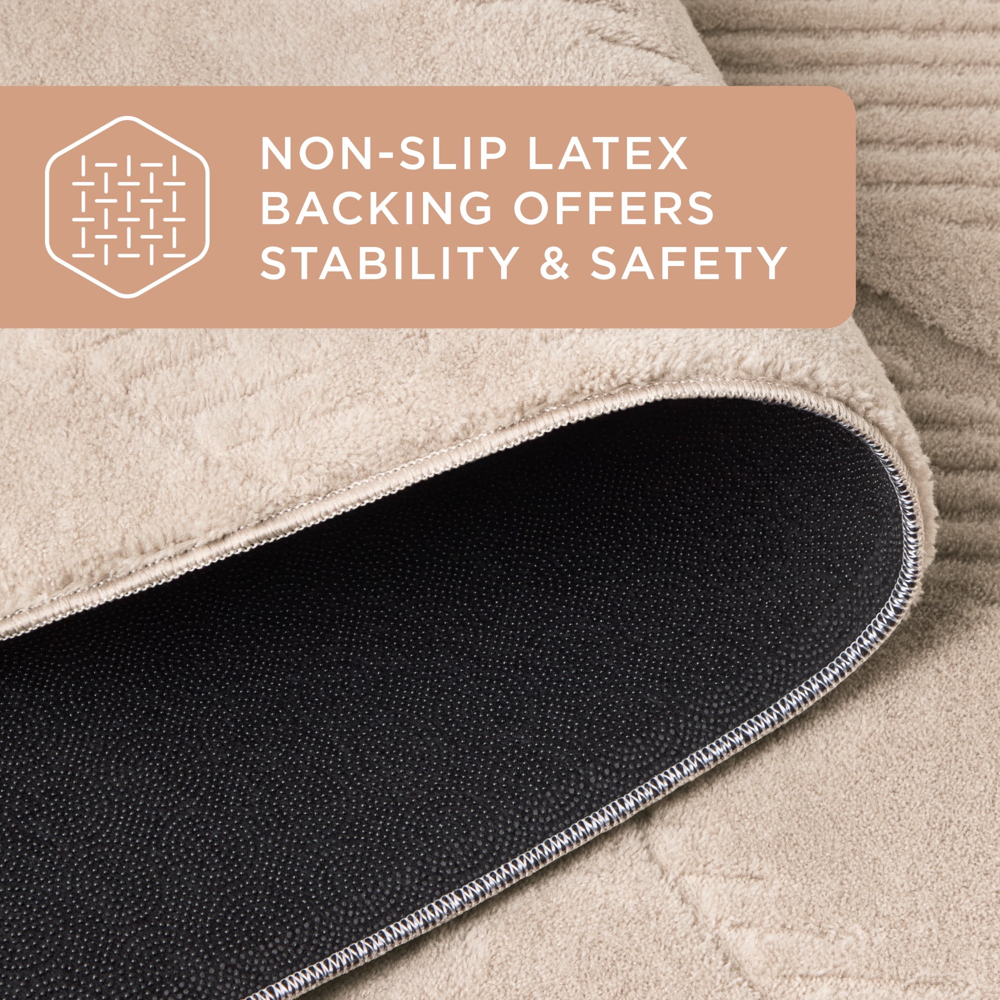 TOWN & COUNTRY EVERYDAY Lane Painterly Wave Soft Felt Everwash®, Machine Washable Area Rug with Non-Slip Backing, Modern Rug, Taupe, 1'7"x7'2"