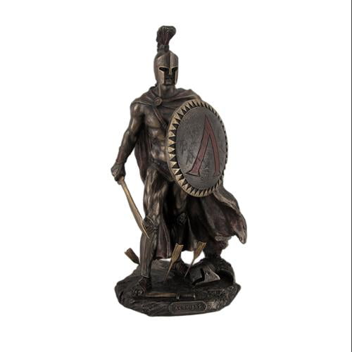 Spartan King Leonidas With Sword And Shield Bronzed Statue Walmart Com Walmart Com