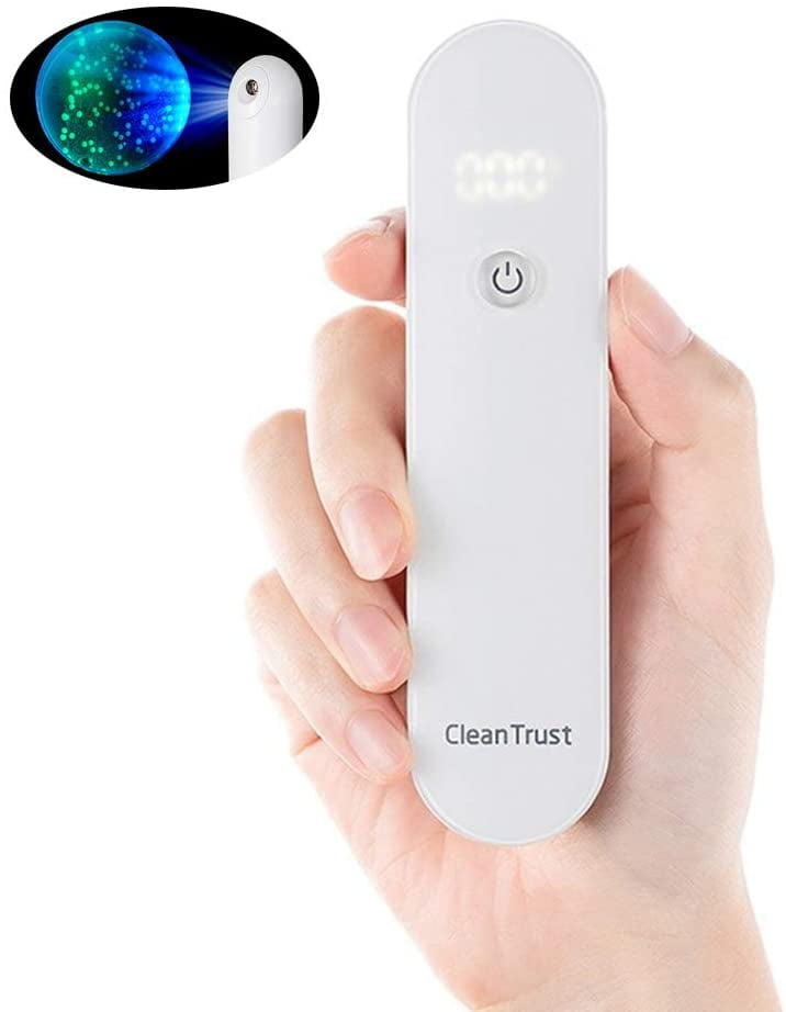 UV Light Sanitizer Wand Portable UV Sterilizer Lamp USB Rechargeable Hand-held Ultraviolet Light Travel Wand for Hotel Household Wardrobe Toilet Car Pet Area