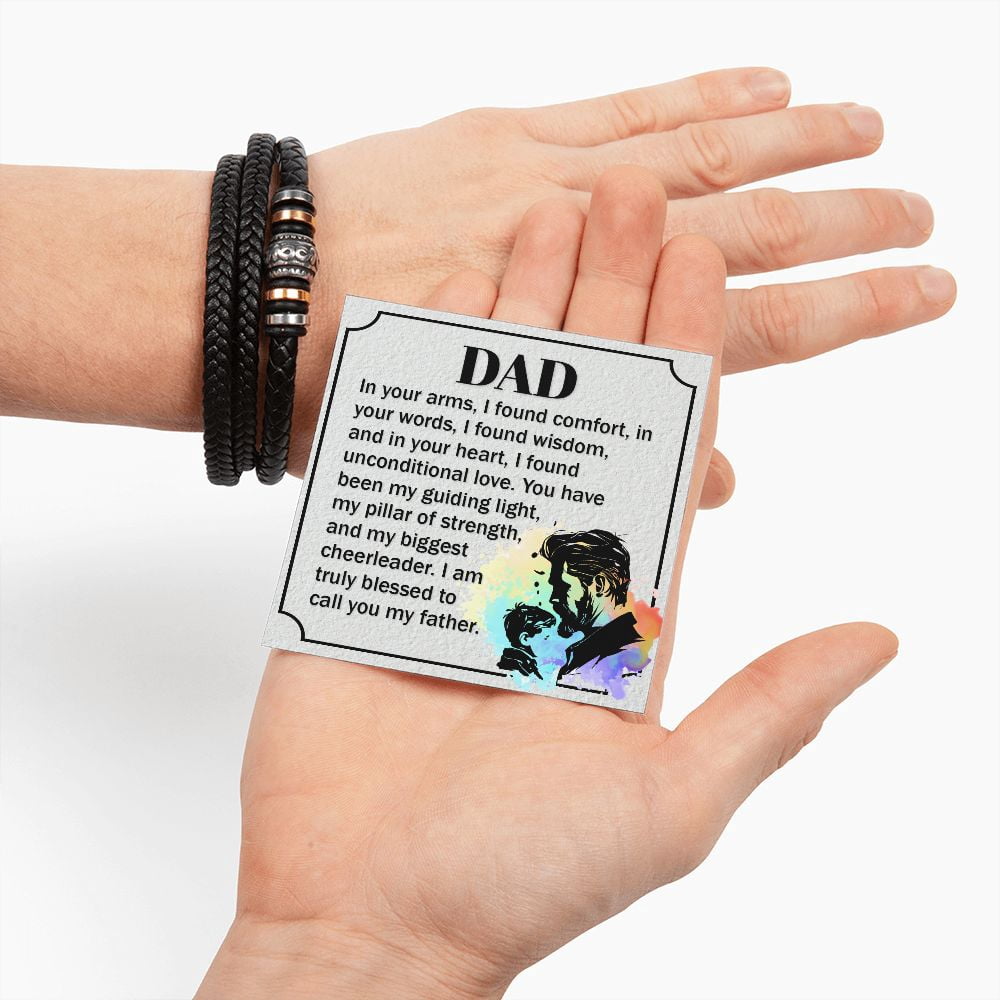 To My Dad Dear Dad Love You Forever Bracelet
