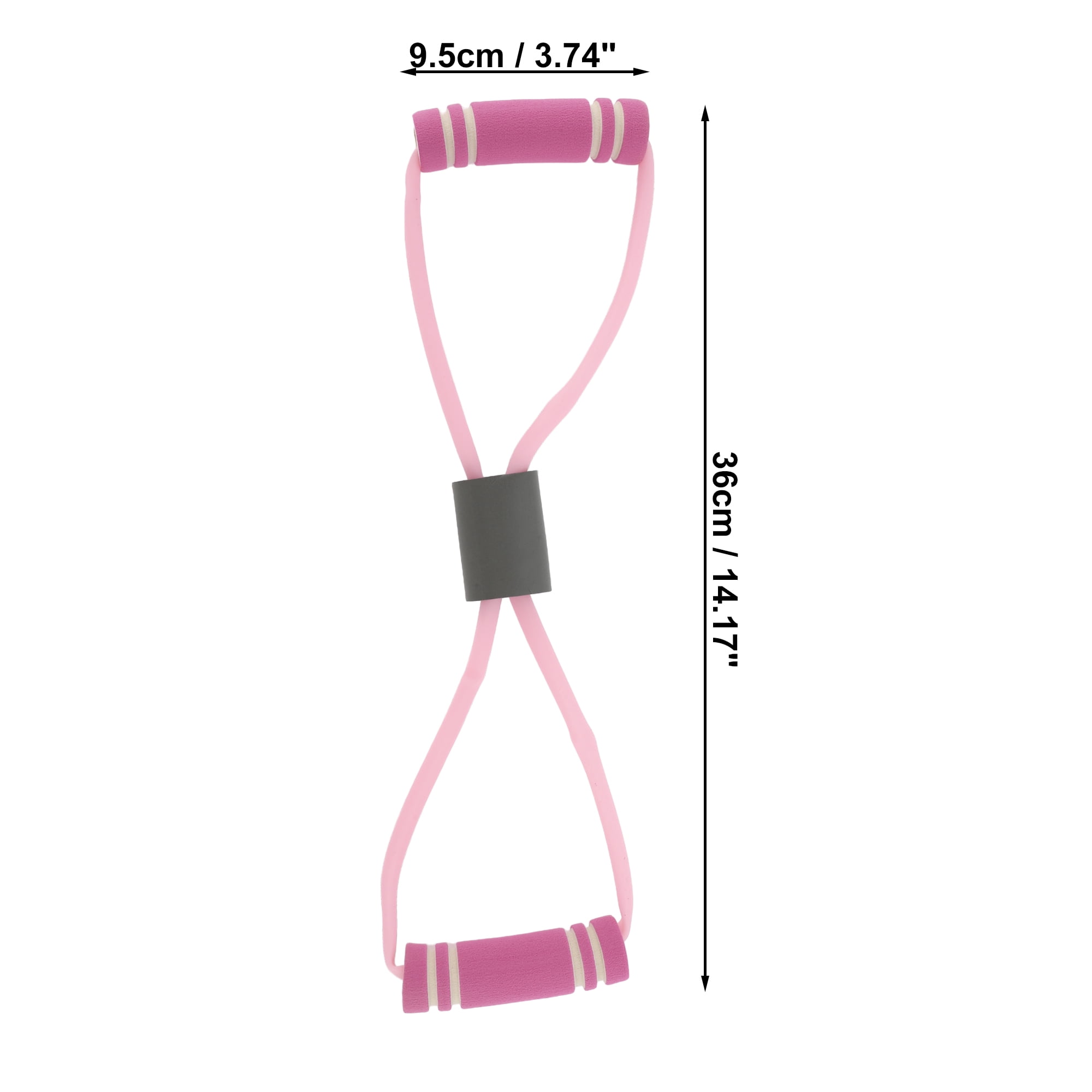 Unique Bargains Durable 8 Shaped Yoga Stretch Band 14 17x3 74 1 Pc Pink