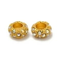 thumbnail image 3 of Alloy Rhinestone European Beads Large Hole Beads AB Color Rondelle Golden 11x6mm Hole: 5mm, 3 of 3