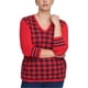 thumbnail image 1 of Tommy Hilfiger Mujer Buffalo Check Pullover Suéter, Rojo, 0X, 1 of 1