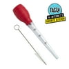 Tasty Turkey Baster Set with Cleaning Brush, Silicone Bulb, Red