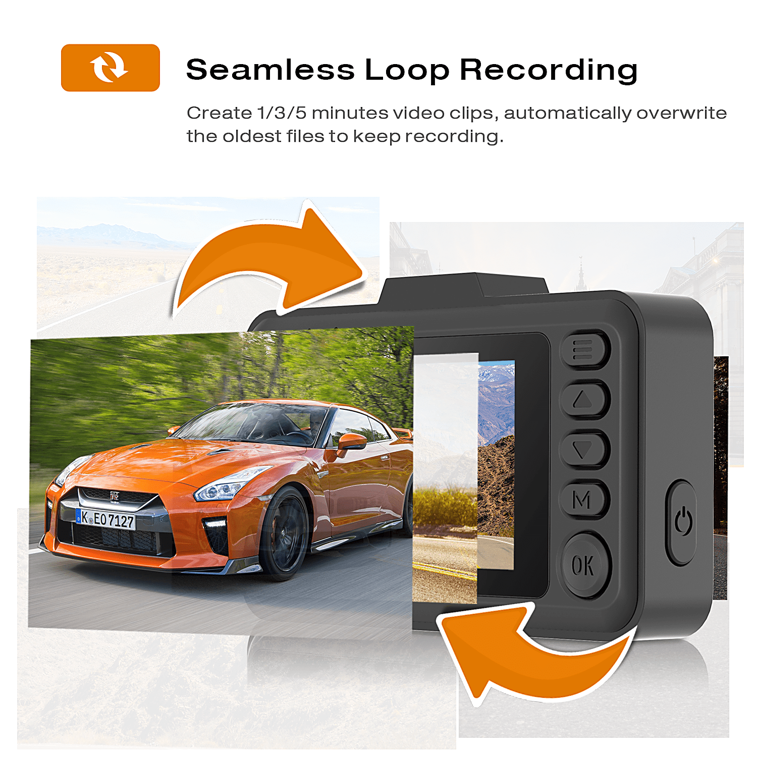 Dash Cam, FHD 1080P Mini Dash Camera for Cars with WiFi, 2.45 IPS Screen,  Night Vision, WDR, Loop Recording, G-Sensor Lock, 170°Wide Angle and