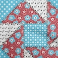 thumbnail image 1 of oneOone Rayon Light Blue Fabric Asian Floral Mix Patch Sewing Craft Projects Fabric Prints By Yard 56 Inch Wide, 1 of 4