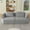 Grey, variant on Leumius Modern Oversized 3 Seater Compressed Sofa,Chenille Sofa Couch with Deep Seating Upholstered Sofa for Space-Saving,Living Room,No Assembly,Grey