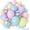 Blue Yellow Pink Purple, variant on Blue Silver Balloons 2Set, 12 Inch Blue and Silver Balloons Dark Navy and Confetti Party Latex Balloon, Macaron Metallic Baby Blue Mixed Balloon for Birthday Graduation Baby Shower Wedding Retirement
