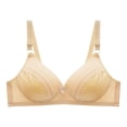 thumbnail image 1 of Womans Embroidered Glossy Comfortable Breathable Bra Underwear No Rims, 1 of 3