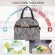 thumbnail image 4 of Disketp Black White Stripes Lonchera Térmica para Mujer y Hombre, Bolsa de Almuerzo Reutilizable e Impermeable para Trabajo, Viajes y Picnic, 4 of 7