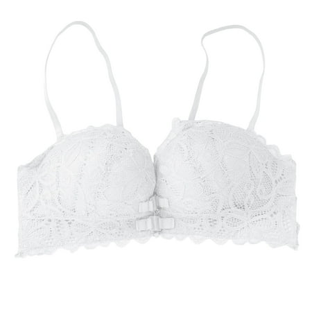 

Fabiurt Women s Bra Women s Comfortable And Front Button Style Gathering For Large Collection Side And Beautiful Back Summer Thin Bra Beige