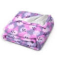 thumbnail image 6 of Pink Geometric Polka Dots Throw Blanket, Super Soft Anti-Pilling Flannel Bed Blankets, 80"x60", 6 of 8