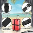 thumbnail image 2 of Mifflin Set of Luggage Straps W/ Luggage Tags (12 Pcs, Black), Adjustable Suitcase Belt, 2 of 8