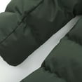 thumbnail image 5 of Men's Mid Length Down Jacket Long Hooded Padded Puffer Jacket Color: Army Green Size: L, 5 of 9
