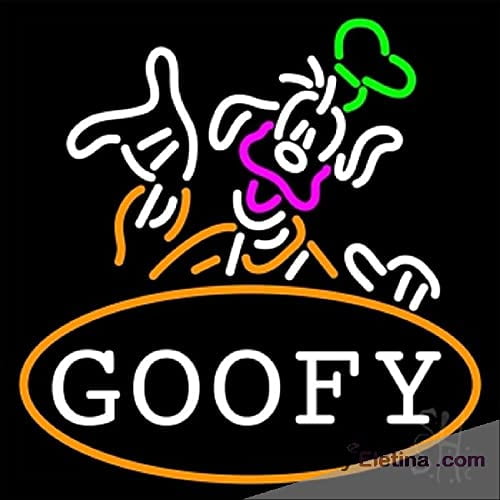 Real Led Neon Light Sign Orange Goofy Led Handmade Led Tube For Man Cave Wall Decor