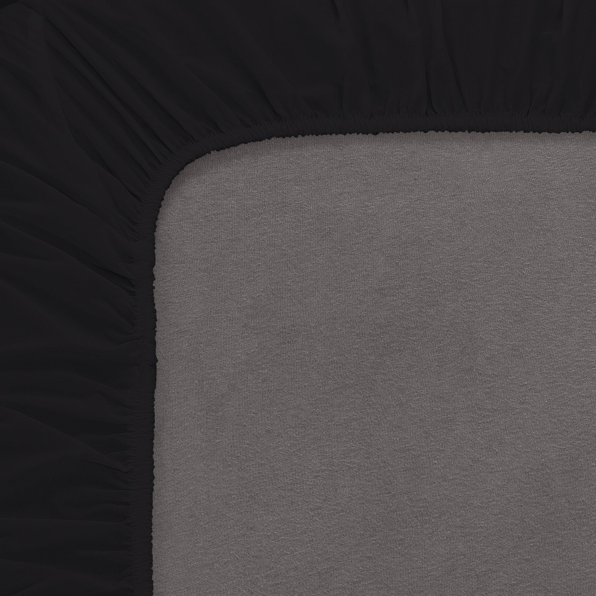 Mainstays Easy Care 300 Thread Count Fitted Bed Sheet, King, Rich Black